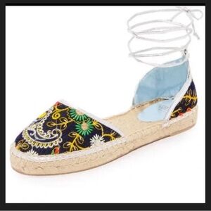 Frances Valentine Embroidered Espadrille Flats - Multicolor 37/7